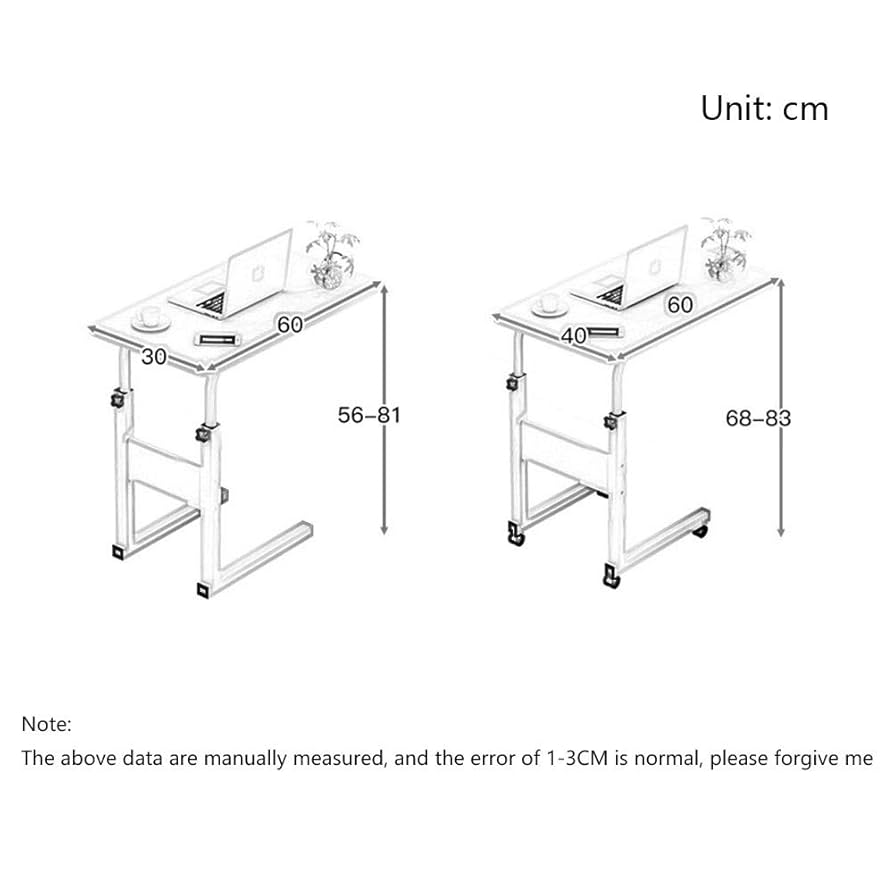 ホワイト デスク ベッドテーブル 60x40cm*5 Amazon.co.jp: 高さ調節可能な病院用ベッドテーブル、スムーズで
